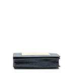 Celine Frame Evening Chain Clutch Navy Beige Calfskin Leather — view 6