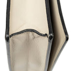Celine Frame Evening Chain Clutch Beige Gray Calfskin Leather — view 8