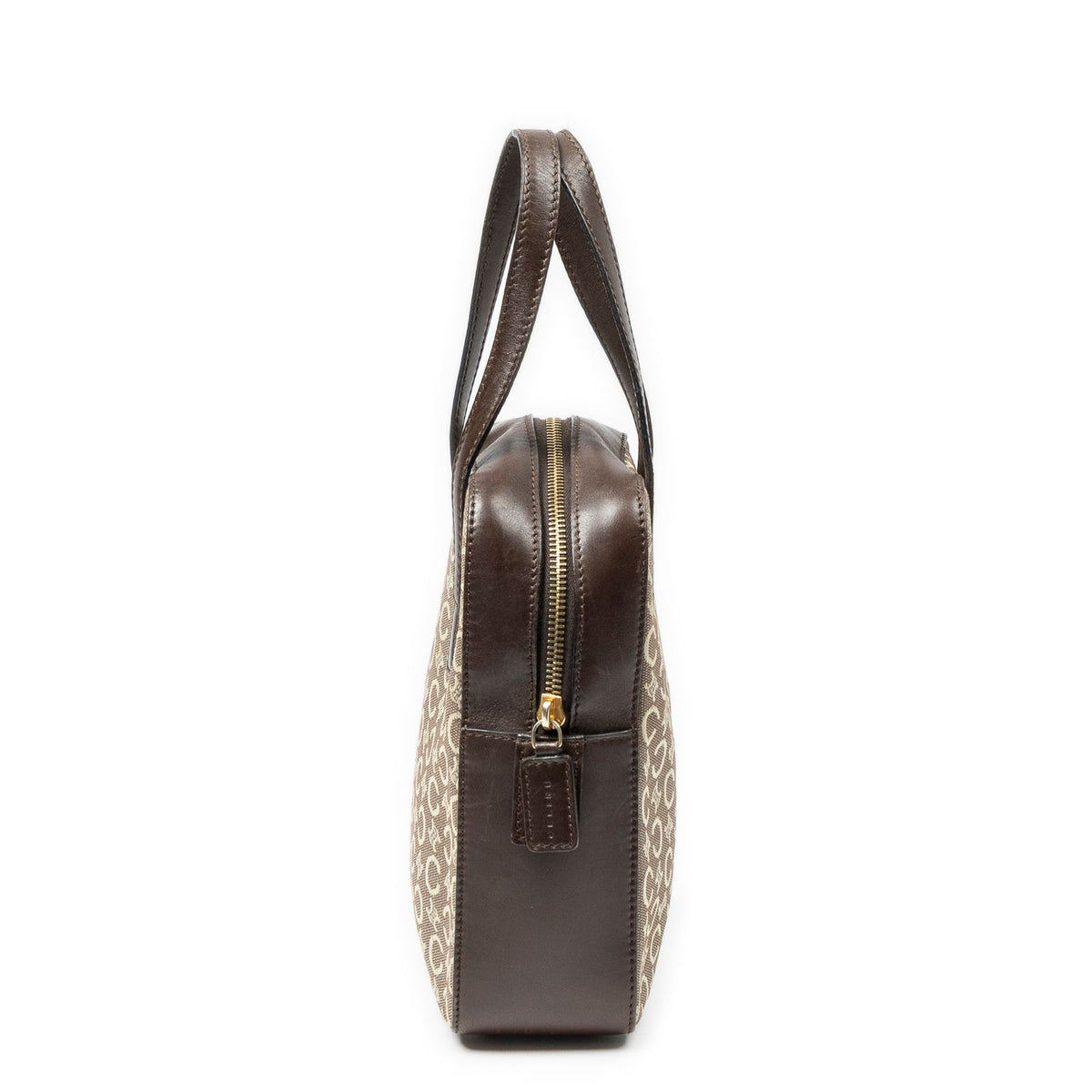 Celine Vintage Mini Handbag Beige Brown C Macadam Canvas — view 4