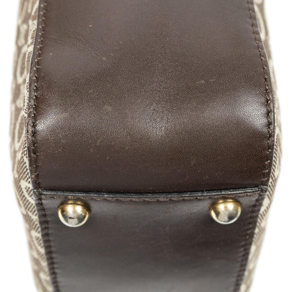 Celine Vintage Mini Handbag Beige Brown C Macadam Canvas — view 7