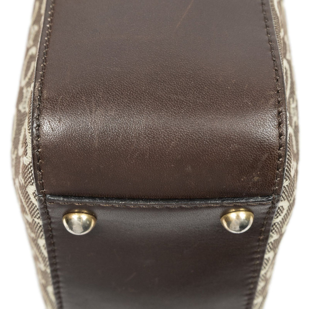 Celine Vintage Mini Handbag Beige Brown C Macadam Canvas — view 8