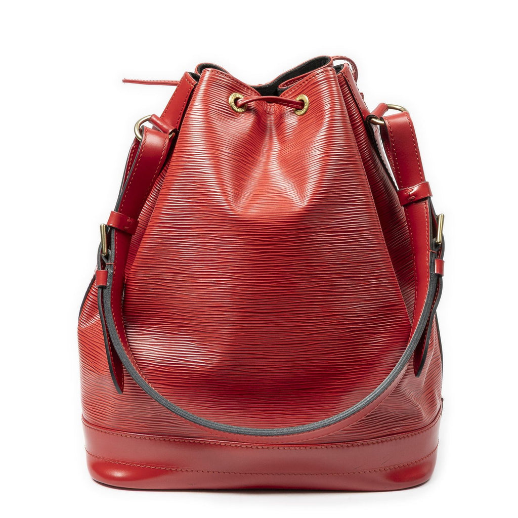 Louis Vuitton Noe Red Epi Bucket Bag — view 5