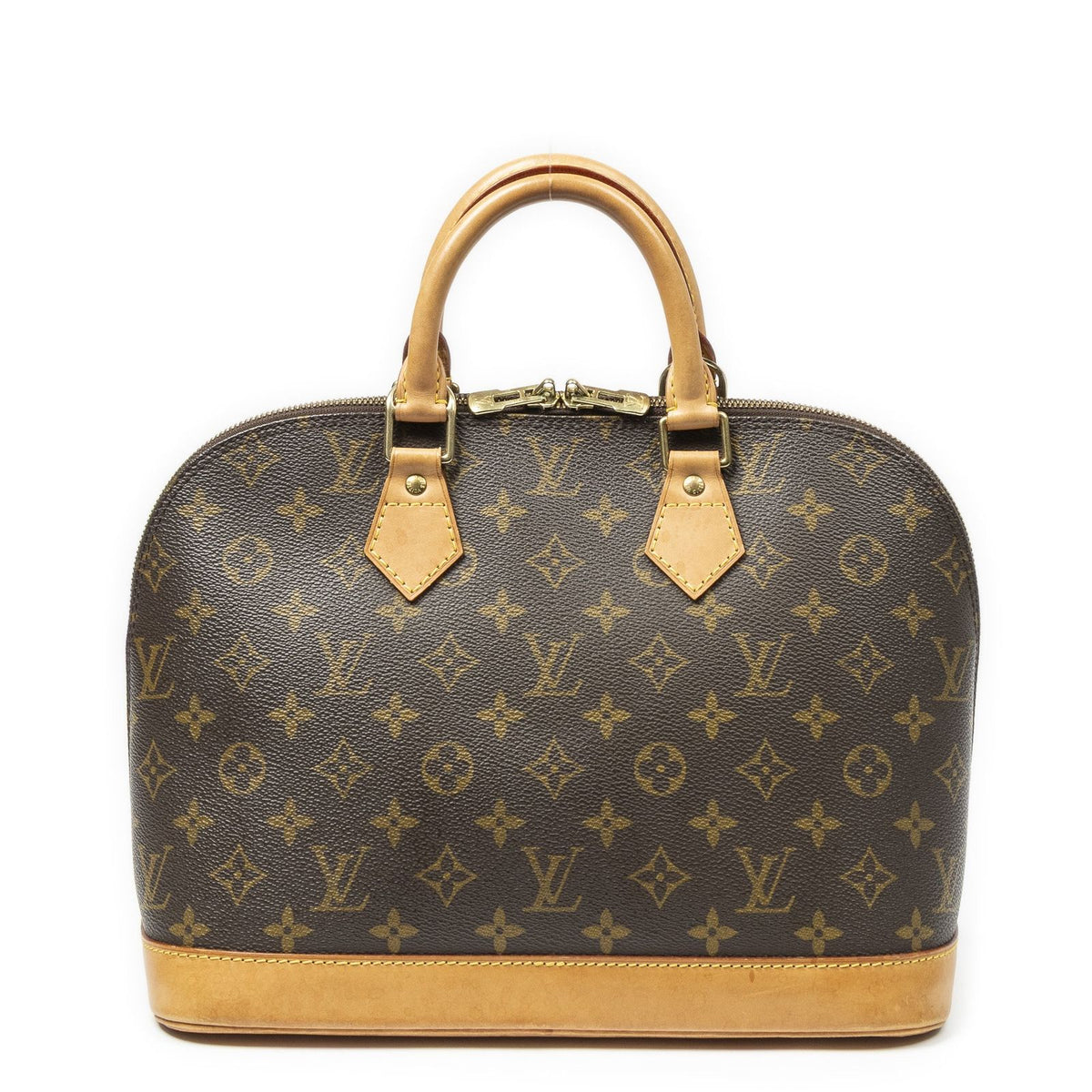 Louis Vuitton Alma Brown Monogram Canvas Handbag — view 5