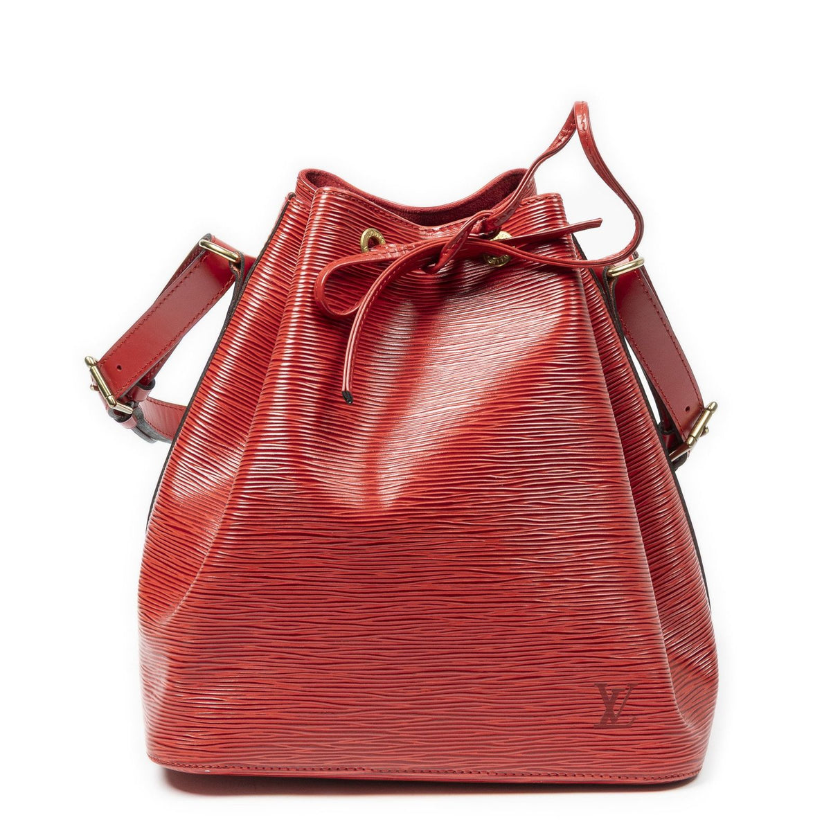 Louis Vuitton Noe Red Epi Bucket Bag