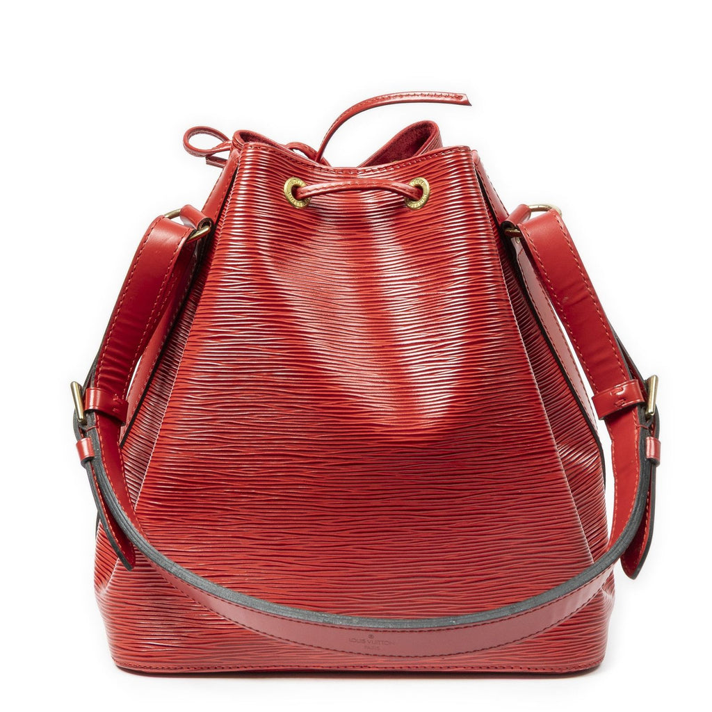 Louis Vuitton Noe Red Epi Bucket Bag — view 5
