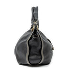 Celine Large Bitter Sweet Black Gray Leather Shoulder Bag — view 4