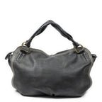Celine Large Bitter Sweet Black Gray Leather Shoulder Bag — view 5