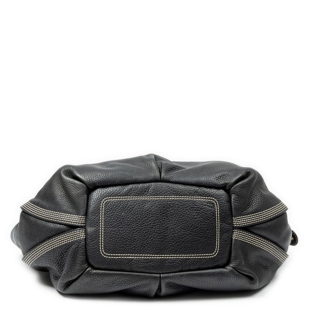 Celine Large Bitter Sweet Black Gray Leather Shoulder Bag — view 6