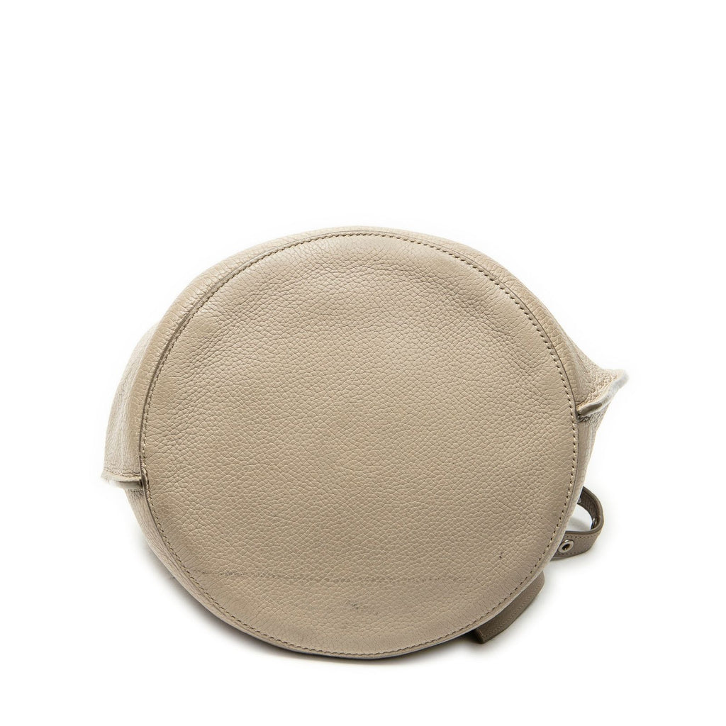 Celine Large Shape Bucket Bag Gray Grain Calfskin Leather — view 6