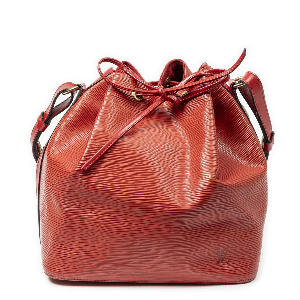 Louis Vuitton Noe Red Epi Bucket Bag