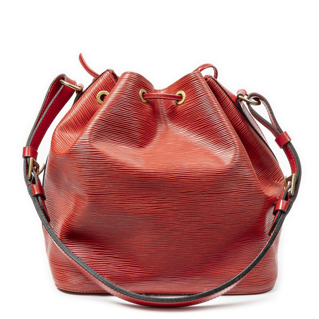 Louis Vuitton Noe Red Epi Bucket Bag — view 5