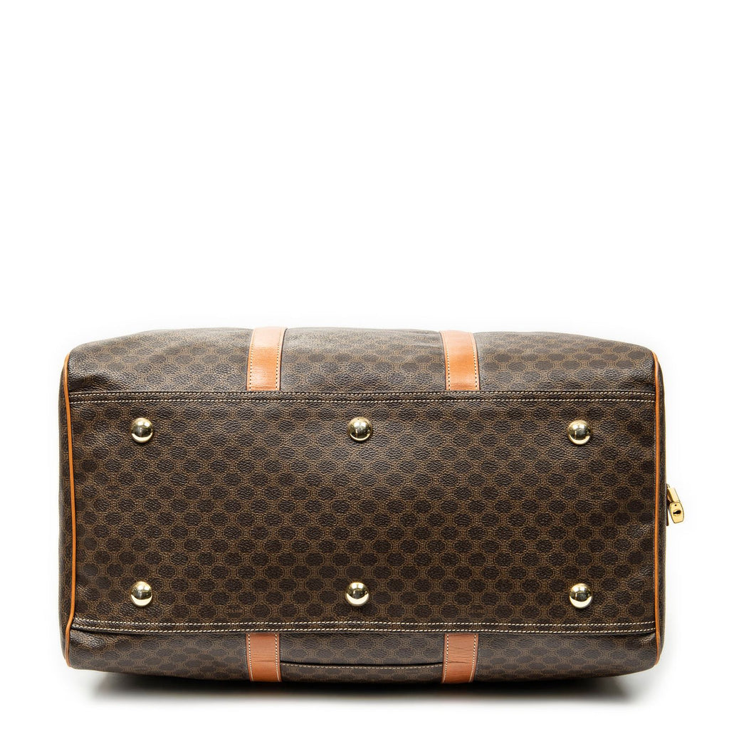Celine Medium Travel Boston Brown Macadam Canvas Handbag — view 6