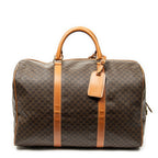 Celine Medium Travel Boston Brown Macadam Canvas Handbag — view 5