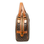 Celine Vintage Dome Top Handle Brown Macadam Canvas Handbag — view 4