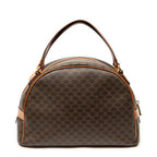 Celine Vintage Dome Top Handle Brown Macadam Canvas Handbag — view 5