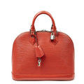 Louis Vuitton Alma Red Epi Handbag