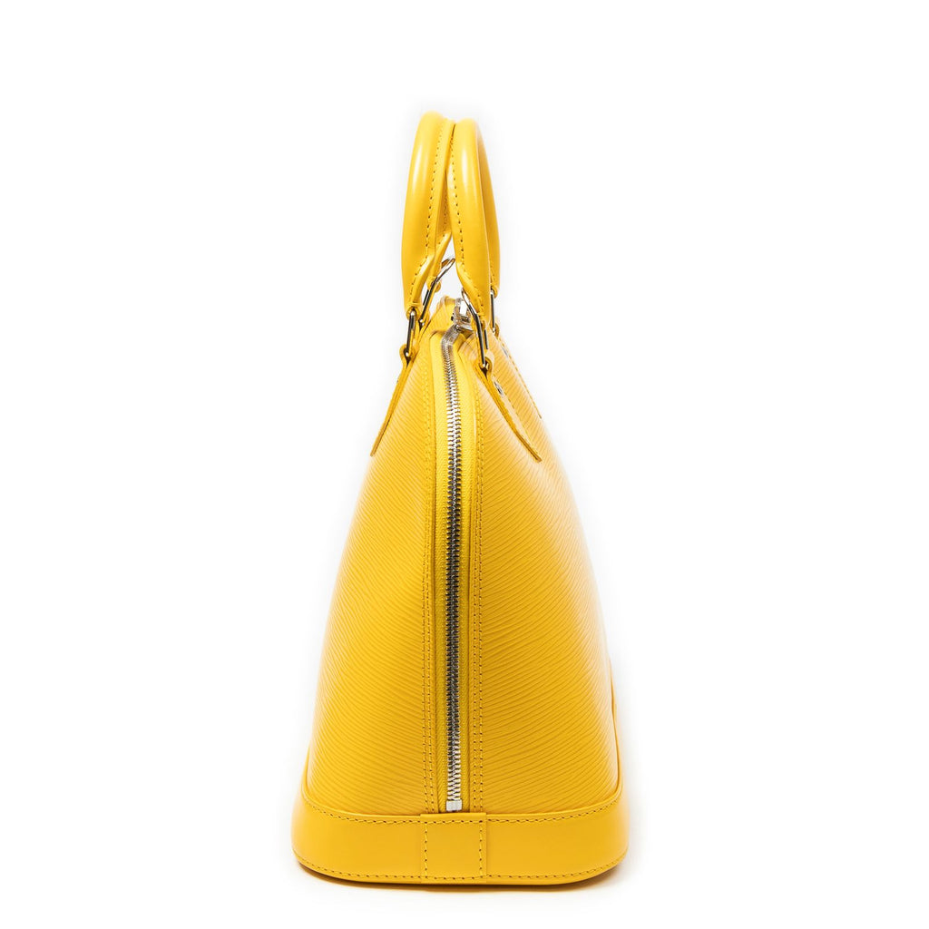 Louis Vuitton Alma Yellow Epi Handbag — view 4