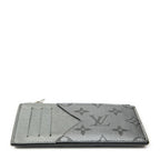 Louis Vuitton CC Logo Chain Card Case Silver Monogram Taigarama — view 3
