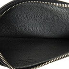 Louis Vuitton CC Logo Chain Card Case Silver Monogram Taigarama — view 4