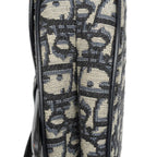 Dior New Saddle Bag Navy Beige Oblique Jacquard Canvas — view 7