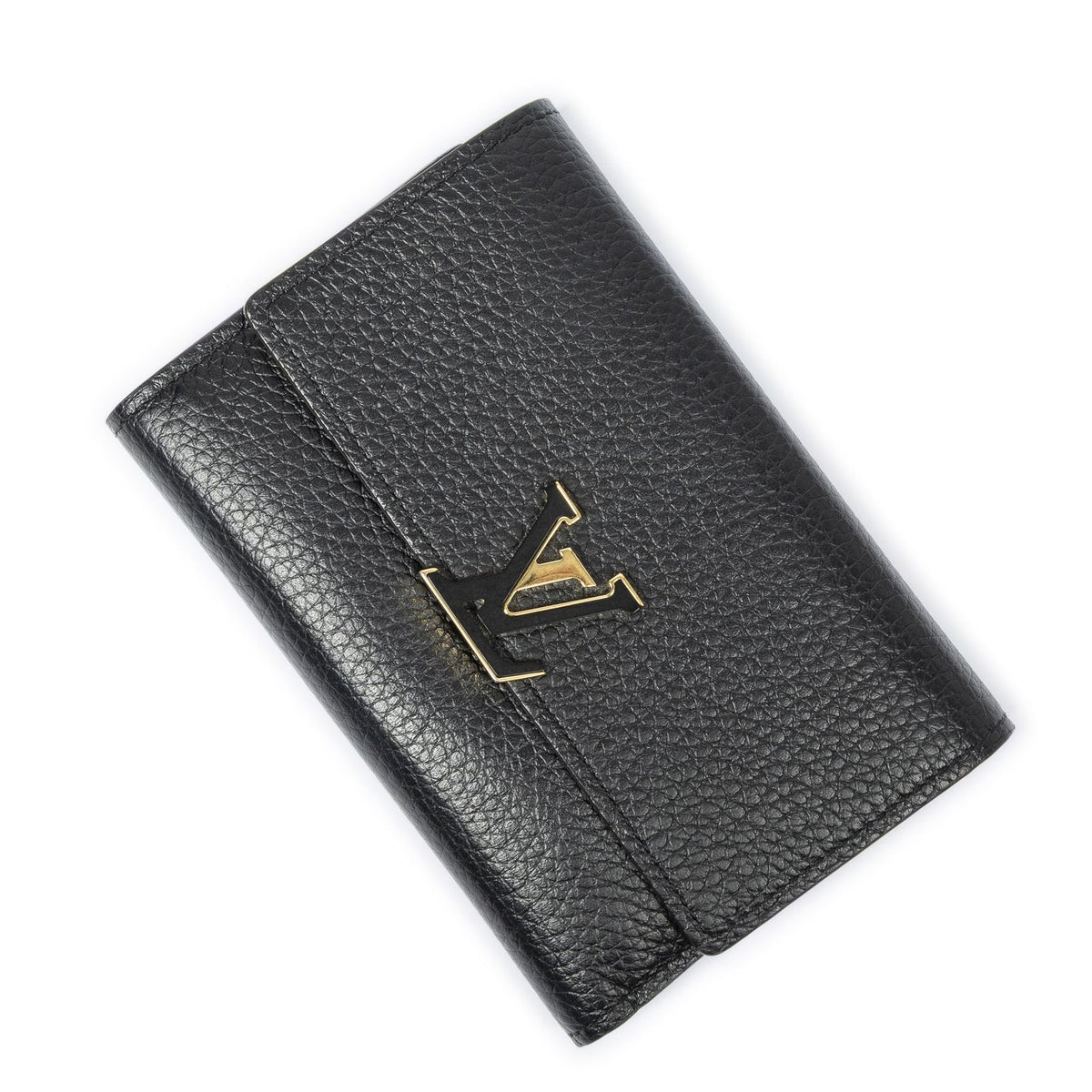 Louis Vuitton Capucines Black Pink Taurillon Leather Wallet