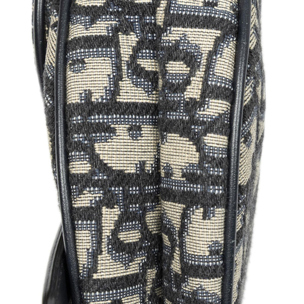 Dior New Saddle Bag Navy Beige Oblique Jacquard Canvas — view 7