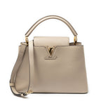 Louis Vuitton Capucines Taupe Taurillon Clemence Leather Handbag