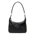 Gucci Shoulder Zip Hobo Black GG Canvas
