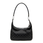 Gucci Shoulder Zip Hobo Black GG Canvas — view 5