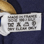 Hermes Scarf Navy Blanc's White Twill Silk — view 5