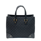 Gucci Nail Head Tote Black GG Canvas — view 5