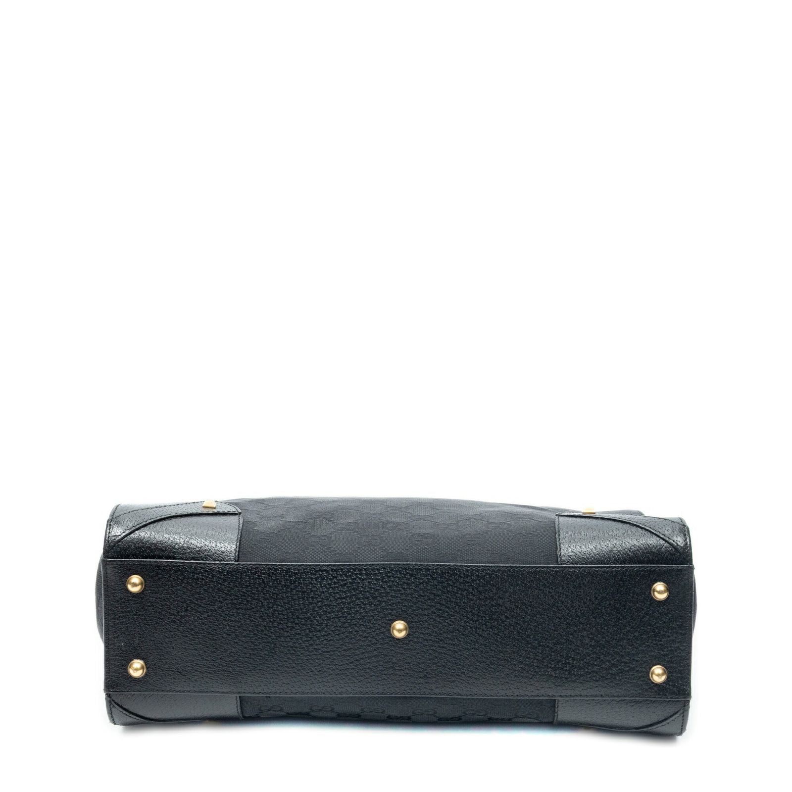 Gucci Nail Head Tote Black GG Canvas — view 6