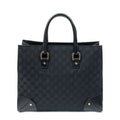 Gucci Nail Head Tote Black GG Canvas