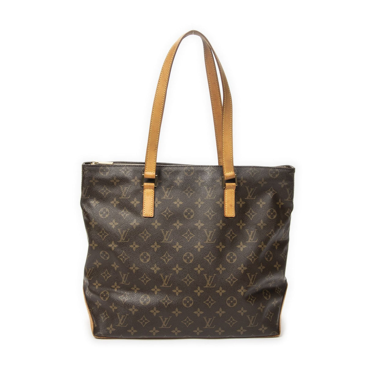 Louis Vuitton Cabas Mezzo Brown Monogram Canvas Tote — view 5