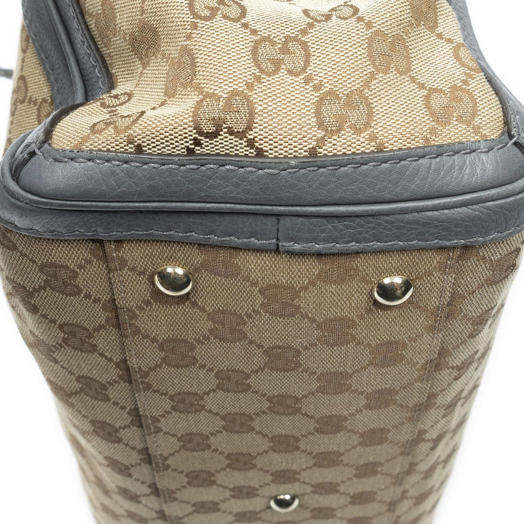 Gucci Falabella Tote Beige Gray GG Canvas — view 7