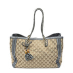 Gucci Falabella Tote Beige Gray GG Canvas