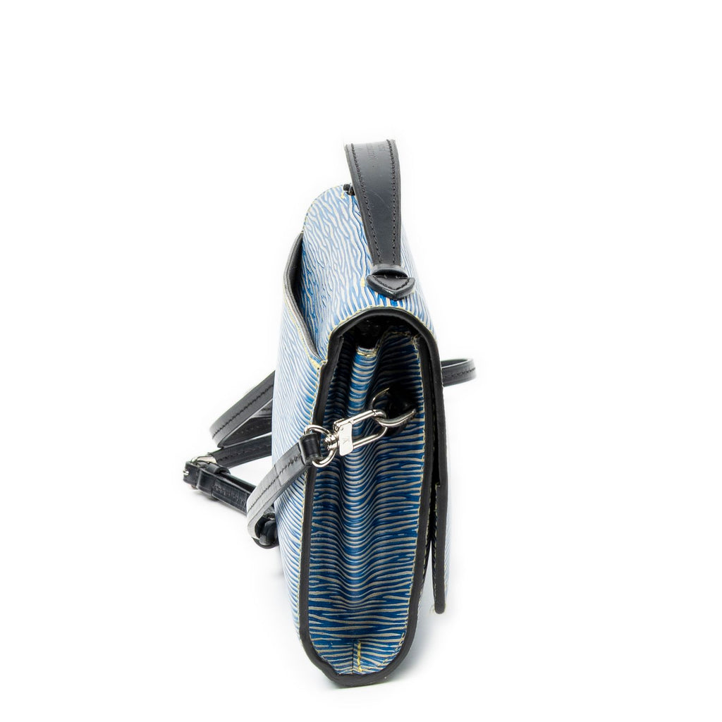 Louis Vuitton Pochette Cress Blue Black Denim Shoulder Bag — view 4