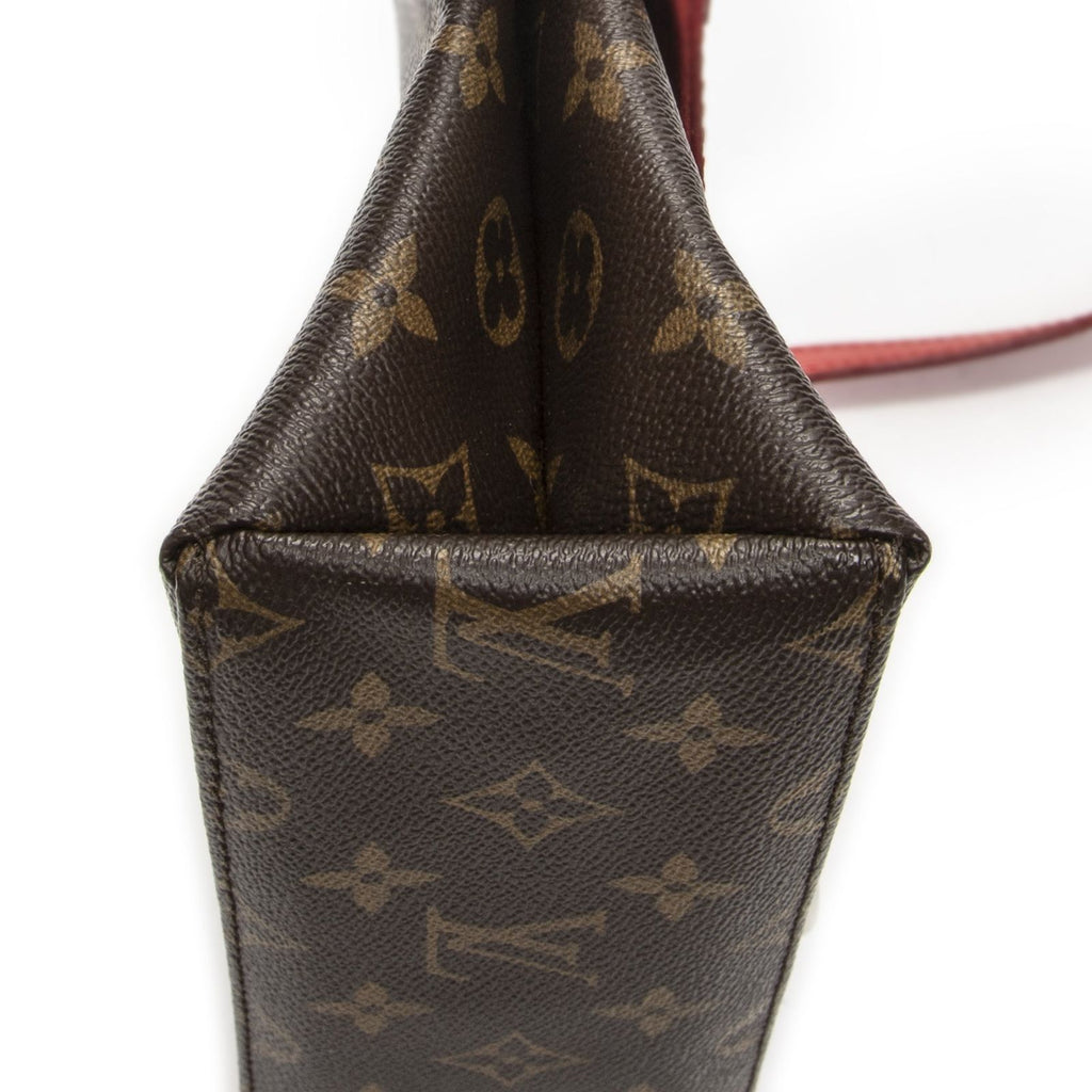 Louis Vuitton Saint Michel Bag Brown Red Monogram Denim — view 7