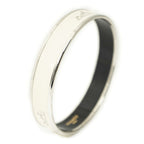 Hermes Enamel Bangle Ivory Silver Plated Bracelet