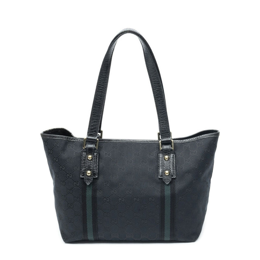 Gucci Small Web Jolicoeur Tote Black GG Canvas — view 5