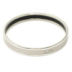 Hermes Enamel Bangle Gray Silver Plated Bracelet — view 3