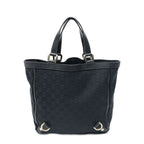 Gucci Small Abbey D Ring Tote Black GG Canvas — view 5