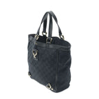 Gucci Small Abbey D Ring Tote Black GG Canvas — view 2