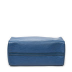 Louis Vuitton Speedy Black Stitch Blue Epi Handbag — view 6