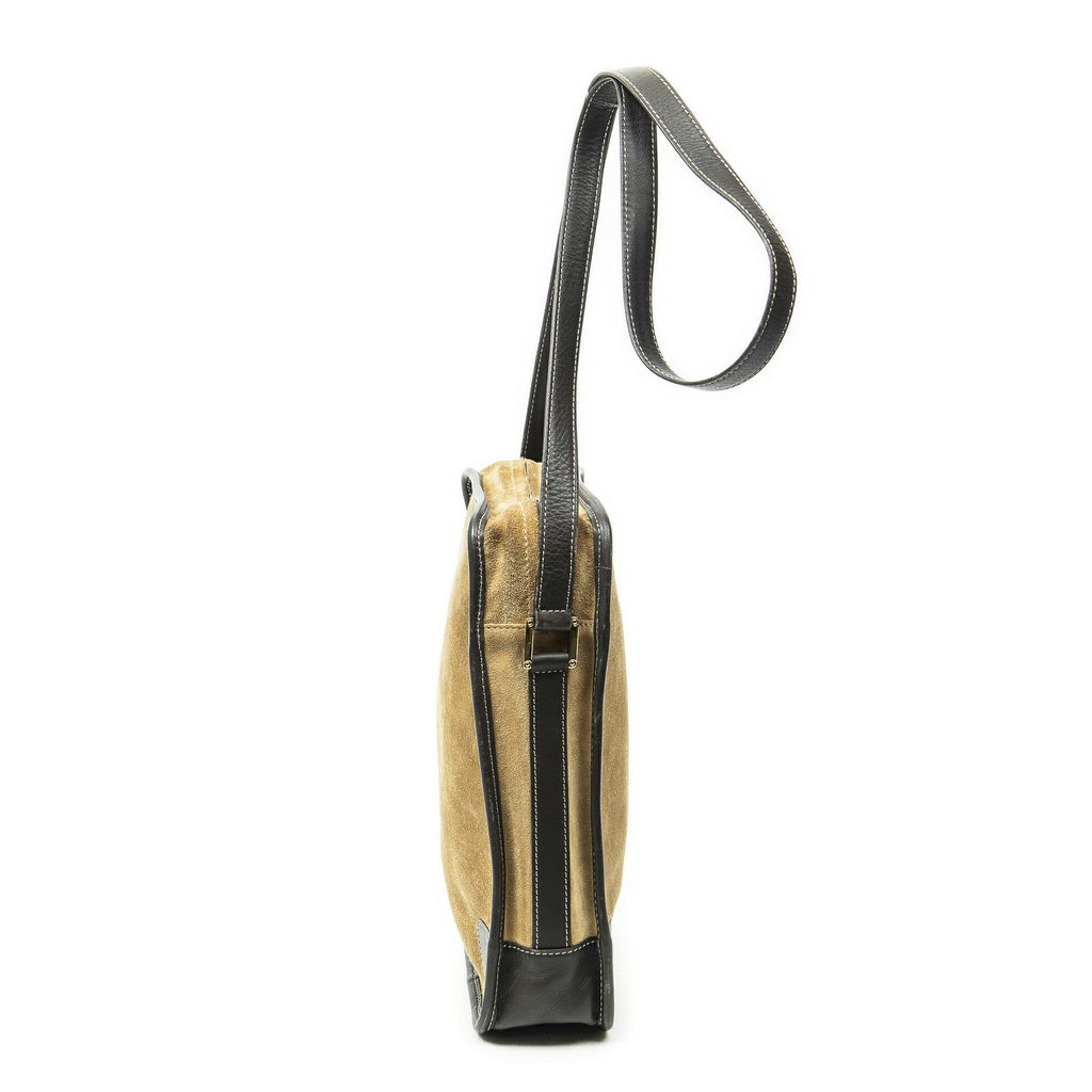 Loewe Anagram Vertical Messenger Tan Brown Suede Leather — view 3