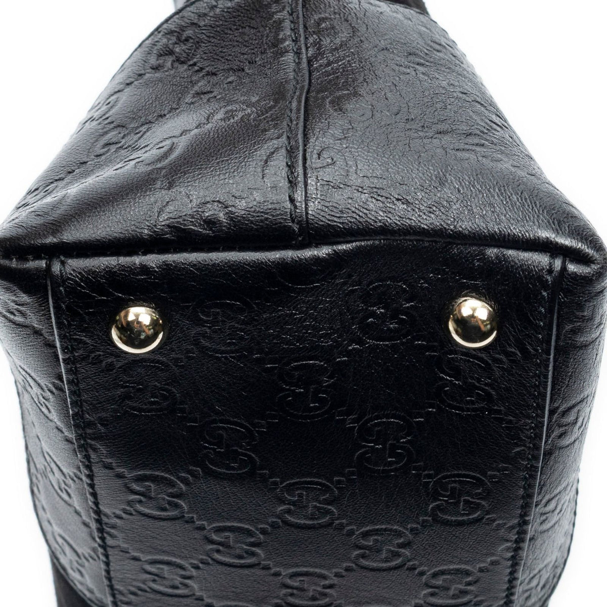 Gucci Medium Joy Tote Black Guccissima Suede — view 7