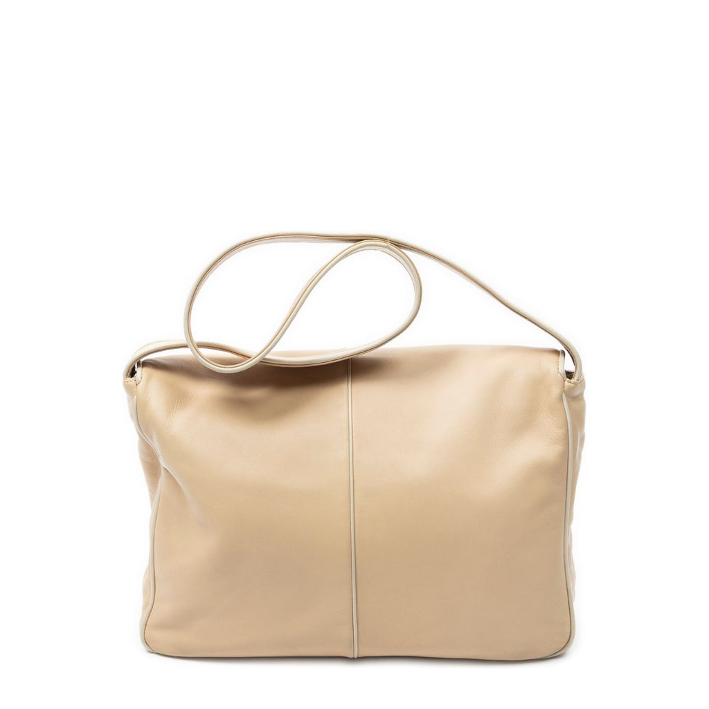 Loewe Flap Shoulder Bag Beige Calfskin Leather — view 5
