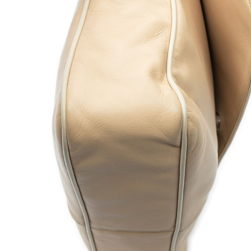 Loewe Flap Shoulder Bag Beige Calfskin Leather — view 8