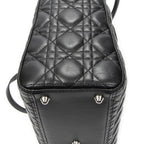 Dior Large Lady Dior Zip Black Cannage Lambskin Leather Handbag — view 7