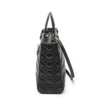 Dior Large Lady Dior Zip Black Cannage Lambskin Leather Handbag — view 3